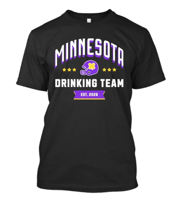 Minnesota Drinking Team Est 2026 Football Helmet Party Fun T-Shirt