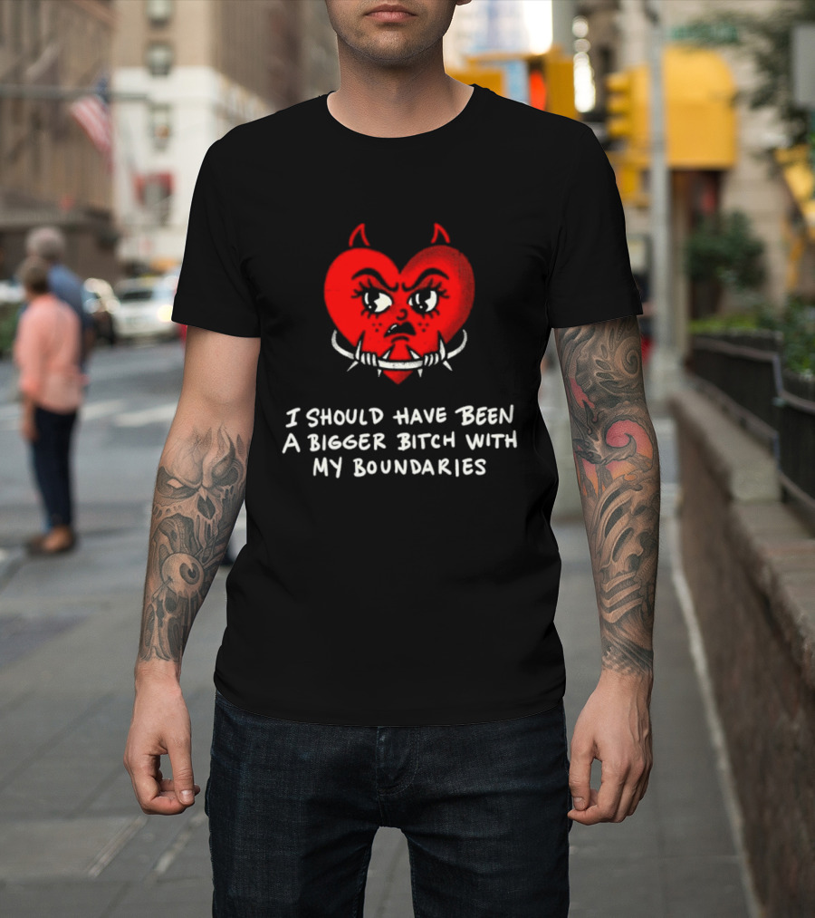 I Should Have Been A Bigger Bitch With My Boundaries Red Devil Heart T-Shirt