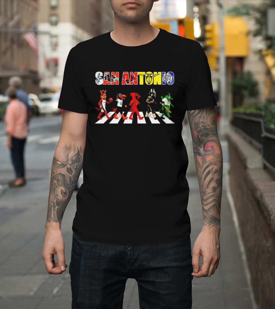 San Antonio Mascots Abbey Road Walk 2206 T-Shirt