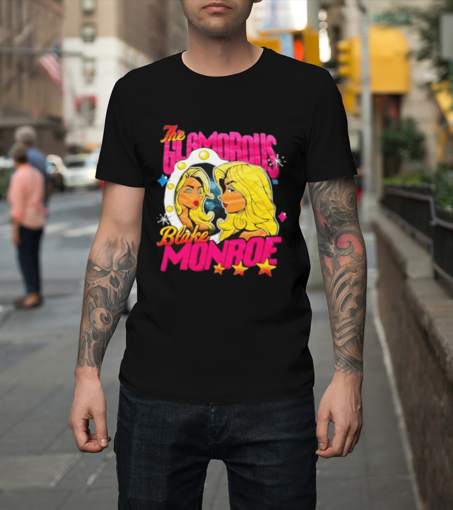 The Glamorous Blake Monroe WWE Wrestling Mirror Reflection Star Accents T-Shirt
