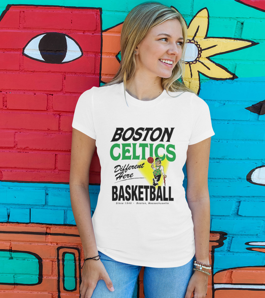 Boston Celtics Basketball Different Here Since 1946 Boston Massachusetts T-Shirt