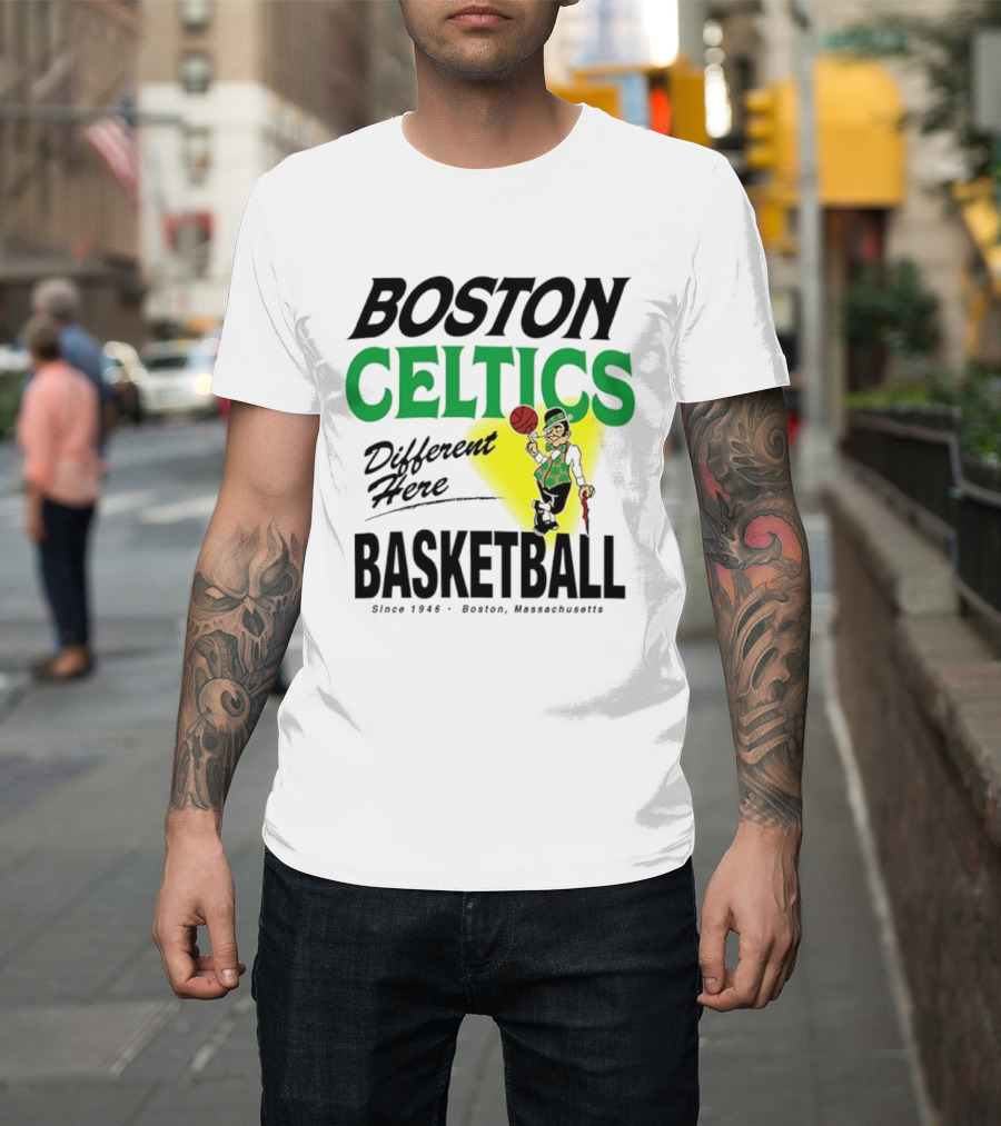 Boston Celtics Basketball Different Here Since 1946 Boston Massachusetts T-Shirt