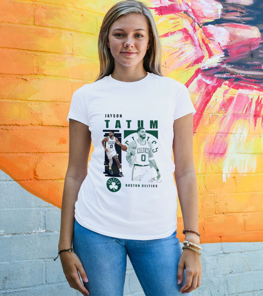 Boston Celtics Jayson Tatum Highlights Celtics Player 0 Signature T-Shirt