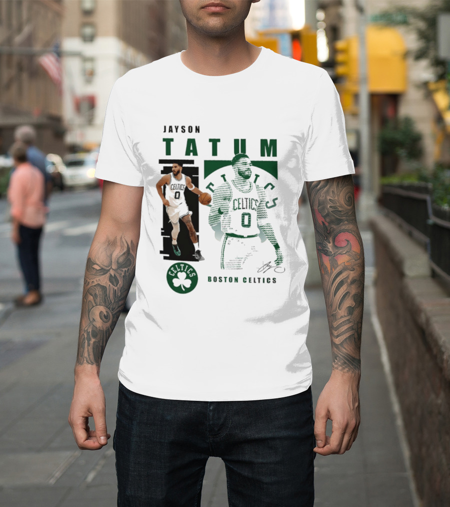 Boston Celtics Jayson Tatum Highlights Celtics Player 0 Signature T-Shirt