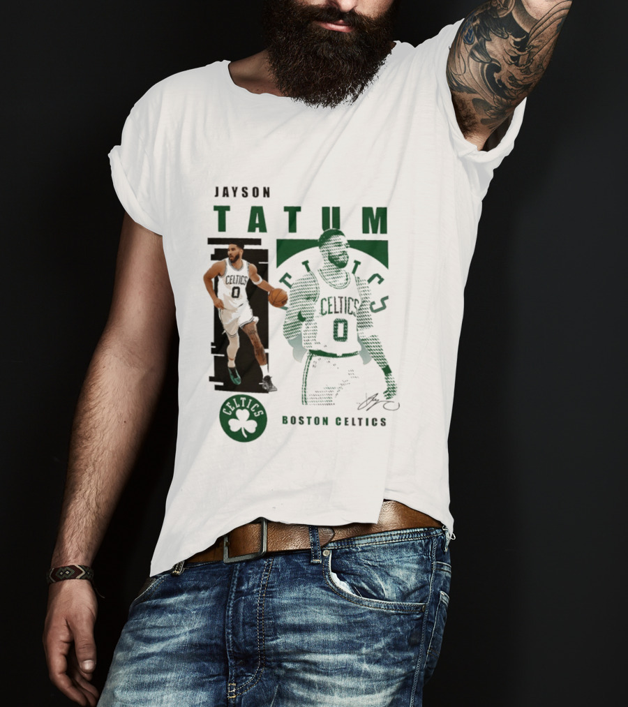 Boston Celtics Jayson Tatum Highlights Celtics Player 0 Signature T-Shirt