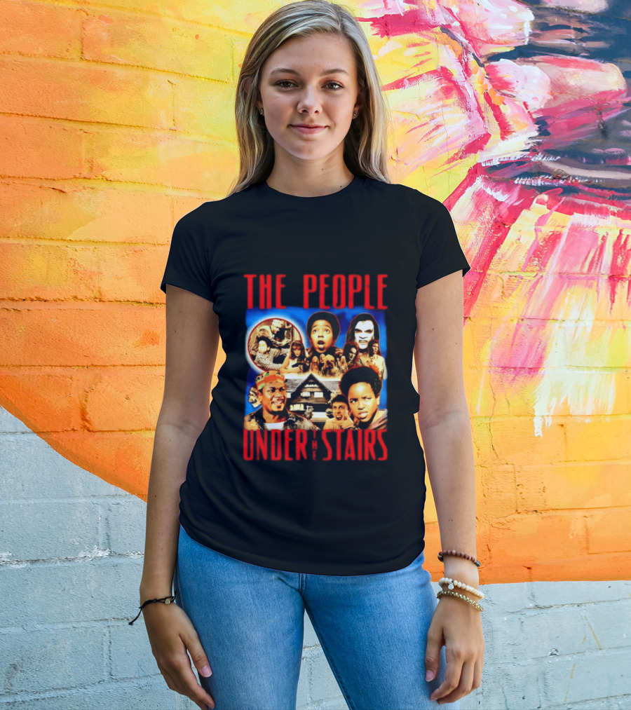 The People Under The Stairs Horror Movie Characters And Scenes Collage T-Shirt