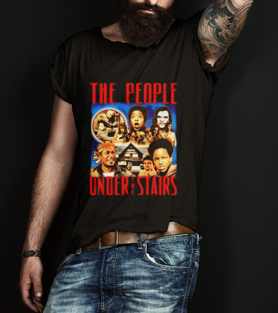 The People Under The Stairs Horror Movie Characters And Scenes Collage T-Shirt