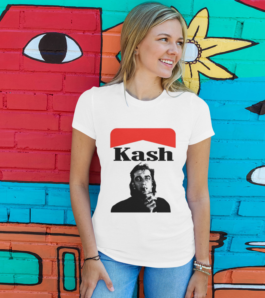 Kash Sanjay Dutt Smoking Iconic Red V Shape T-Shirt
