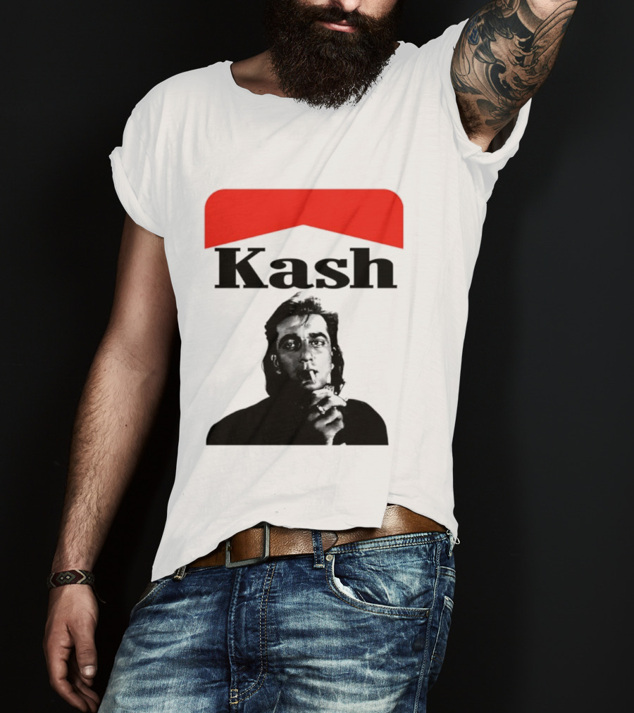 Kash Sanjay Dutt Smoking Iconic Red V Shape T-Shirt