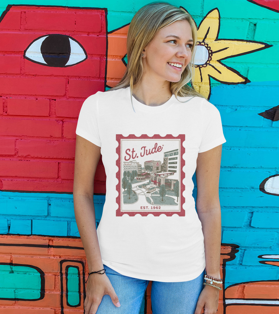 St. Jude Children's Research Hospital Est. 1962 Charity Stamp T-Shirt