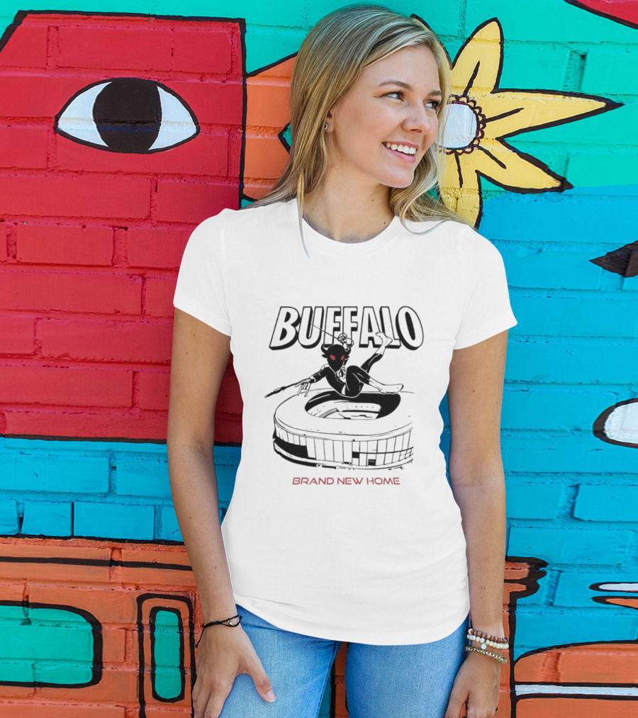 Buffalo Spider Man Swinging Brand New Home Stadium Marvel T-Shirt