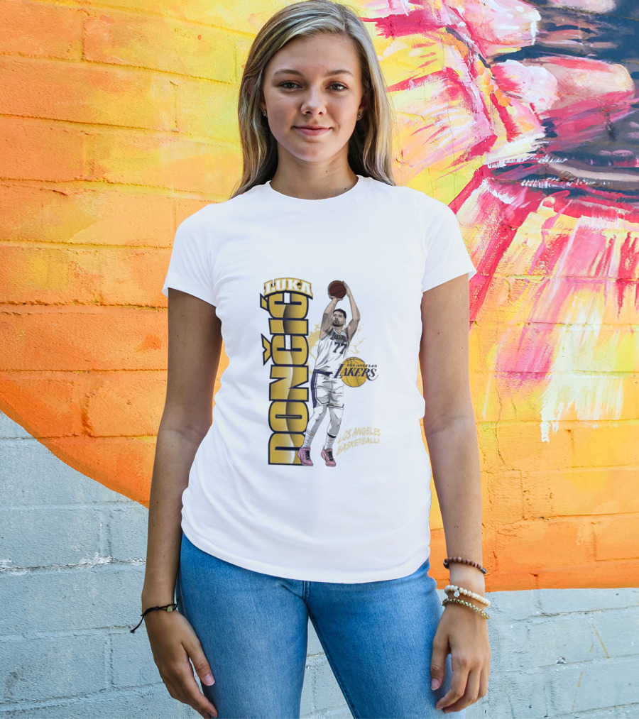 Los Angeles Lakers Luka Dončić Basketball Moment 2026 NBA T-Shirt