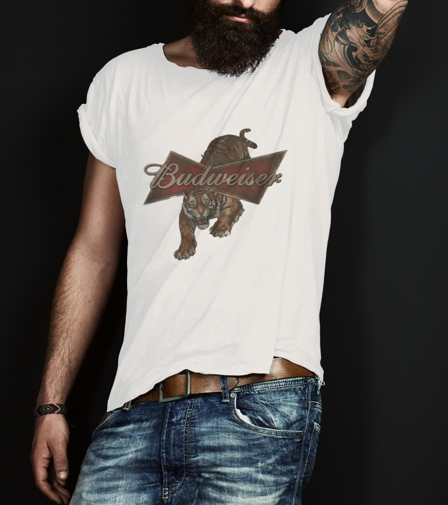 Budweiser Tiger Logo Jumping Tiger T-Shirt