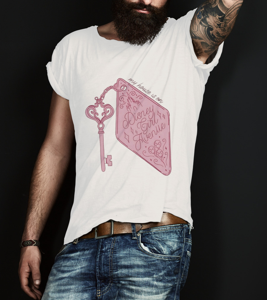 Disney Girl Avenue My House Is On Castle Key T-Shirt