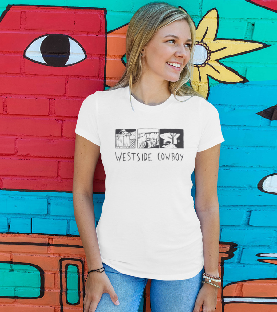 Westside Cowboy Store Graphic Blocks White T-Shirt