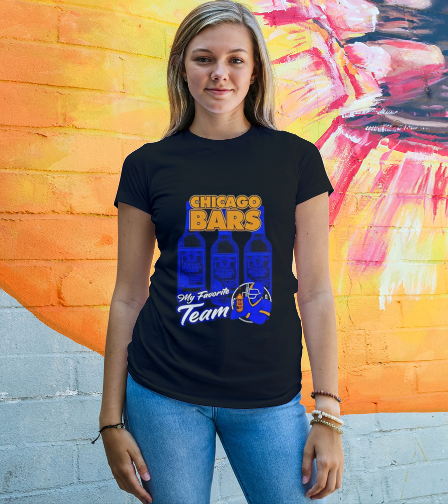 Chicago Bars My Favorite Team Jeppson's Malort Liqueur T-Shirt