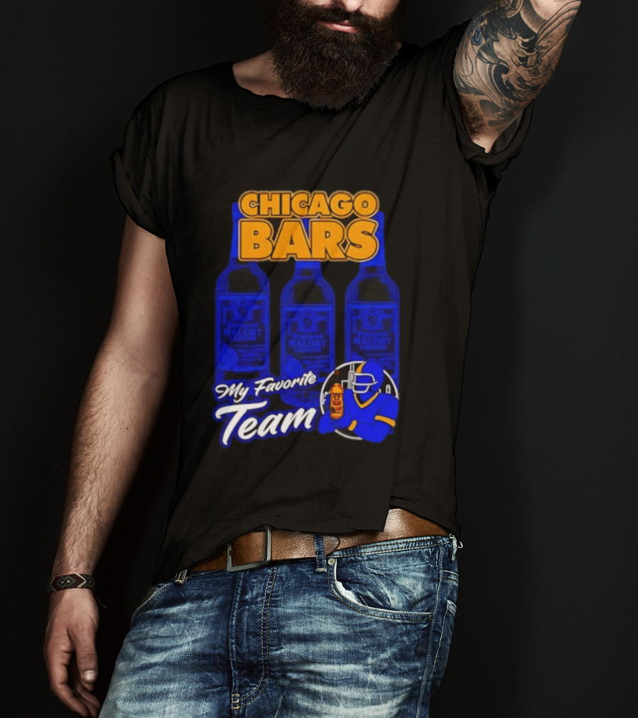 Chicago Bars My Favorite Team Jeppson's Malort Liqueur T-Shirt