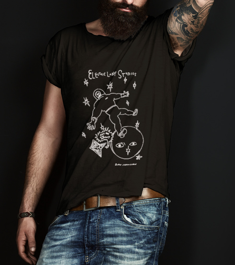Daniel Johnston Electric Lion Studios Lost In Space T-Shirt