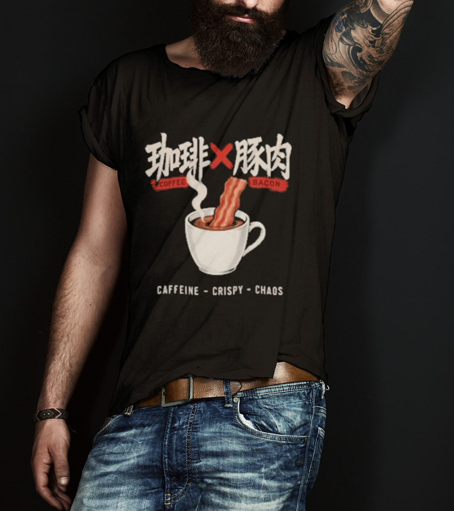 Caffeine Crispy Chaos Coffee X Bacon T-Shirt
