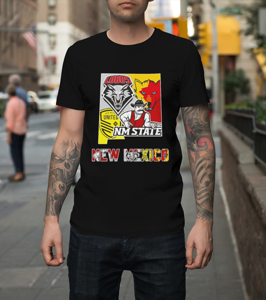 Lobos NM State New Mexico United T-Shirt