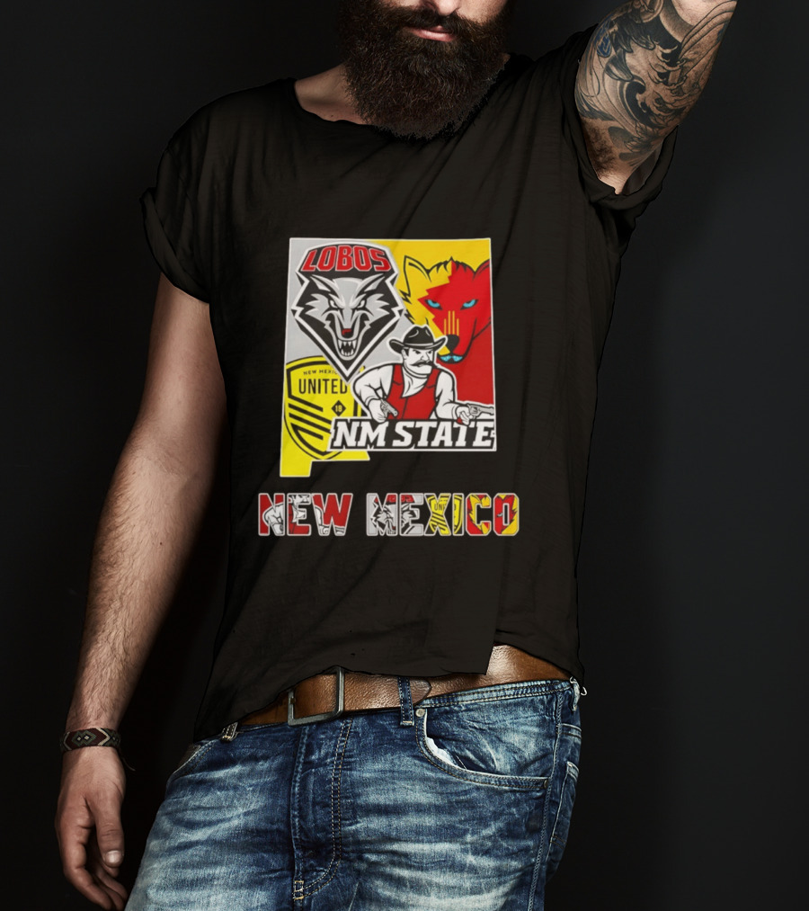 Lobos NM State New Mexico United T-Shirt