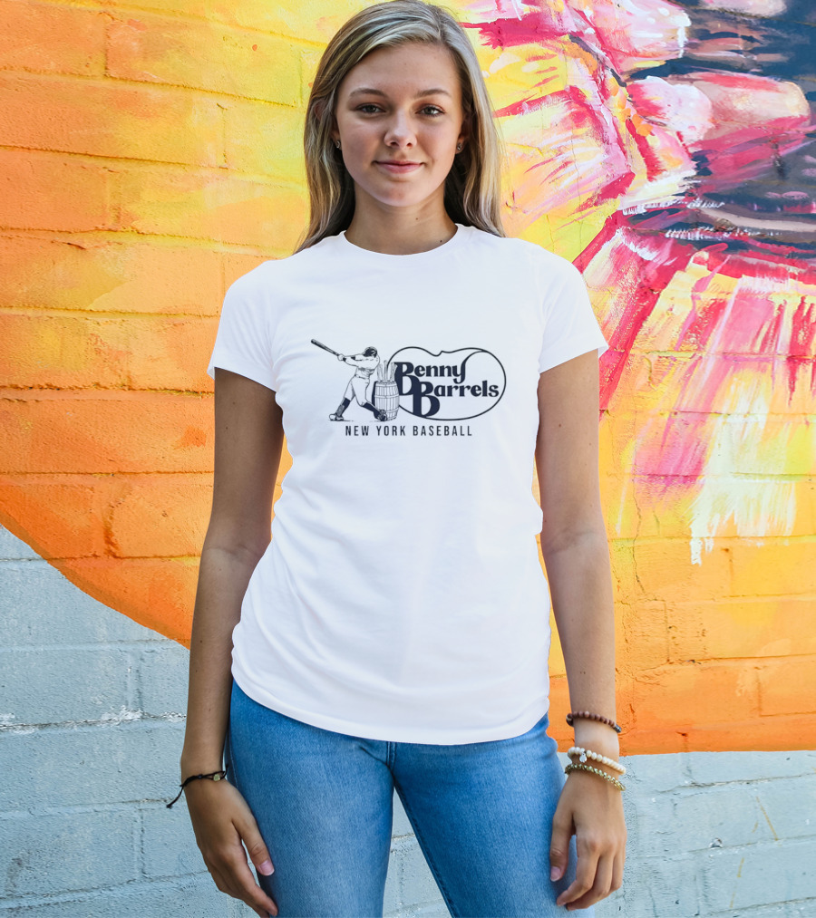 Benny Barrels New York Baseball Player T-Shirt