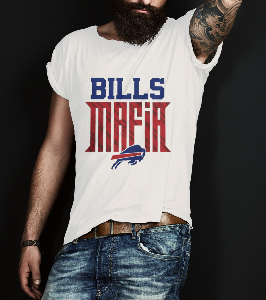 Buffalo Bills Mafia Red And Blue Team Spirit T-Shirt