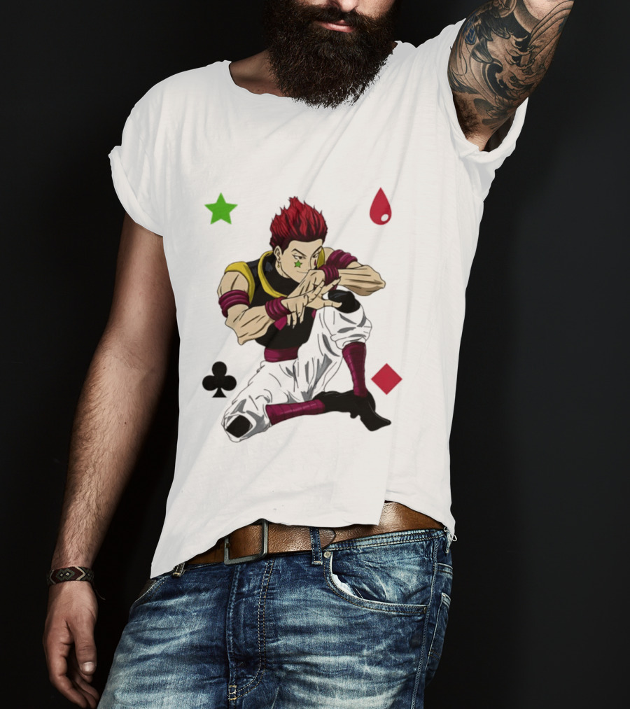 Hisoka Morow Playing Card Suit Symbols Hunter X Hunter T-Shirt
