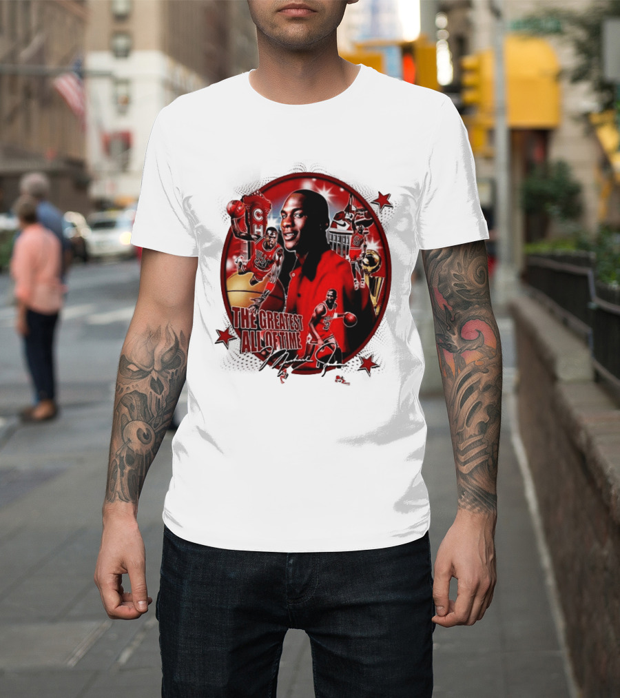 The Greatest Of All Time Michael Jordan Chicago Basketball Legend Trophy T-Shirt