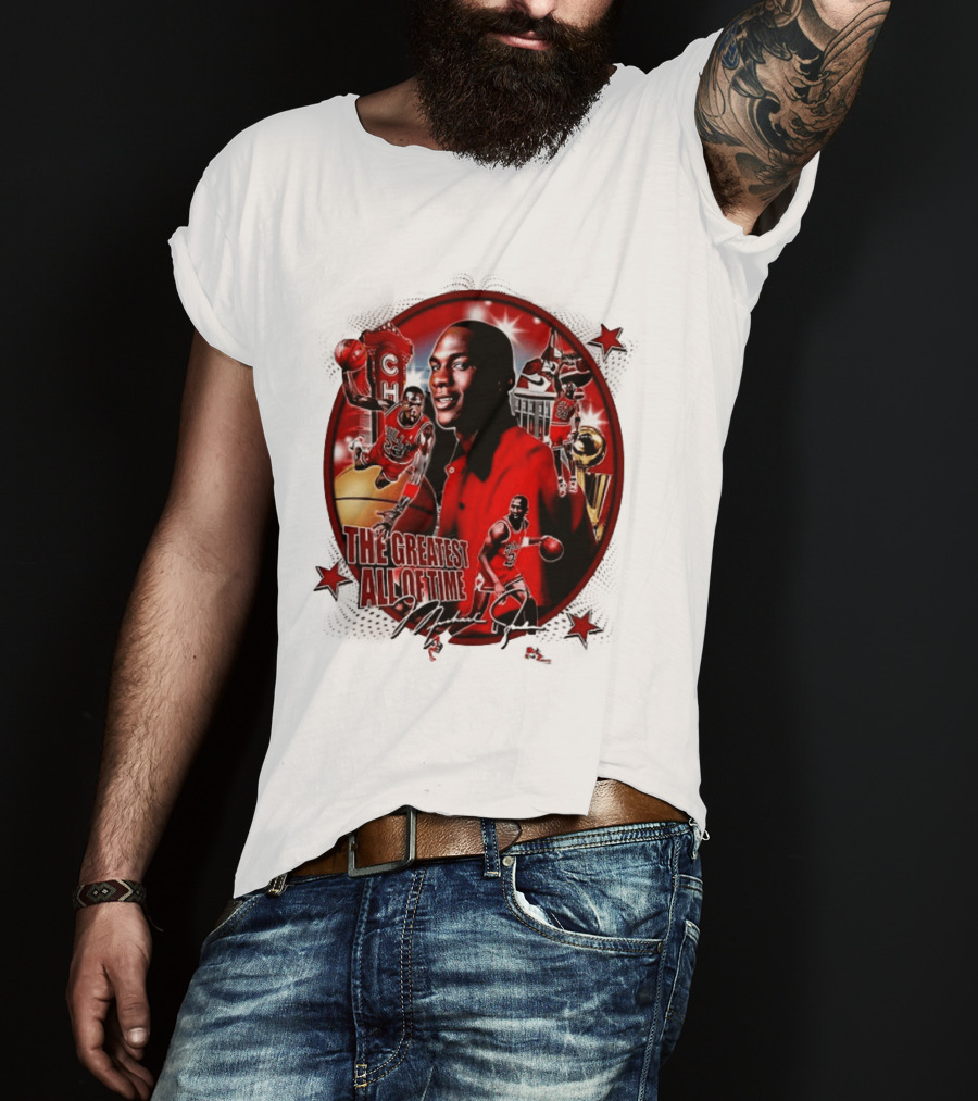 The Greatest Of All Time Michael Jordan Chicago Basketball Legend Trophy T-Shirt