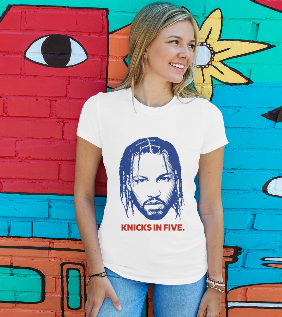 New York Knicks Jalen Brunson Knicks In Five Swag Head T-Shirt