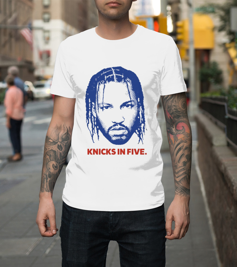 New York Knicks Jalen Brunson Knicks In Five Swag Head T-Shirt