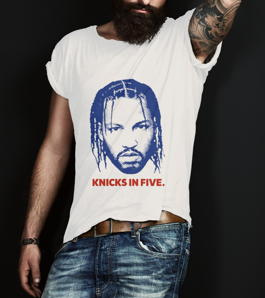New York Knicks Jalen Brunson Knicks In Five Swag Head T-Shirt