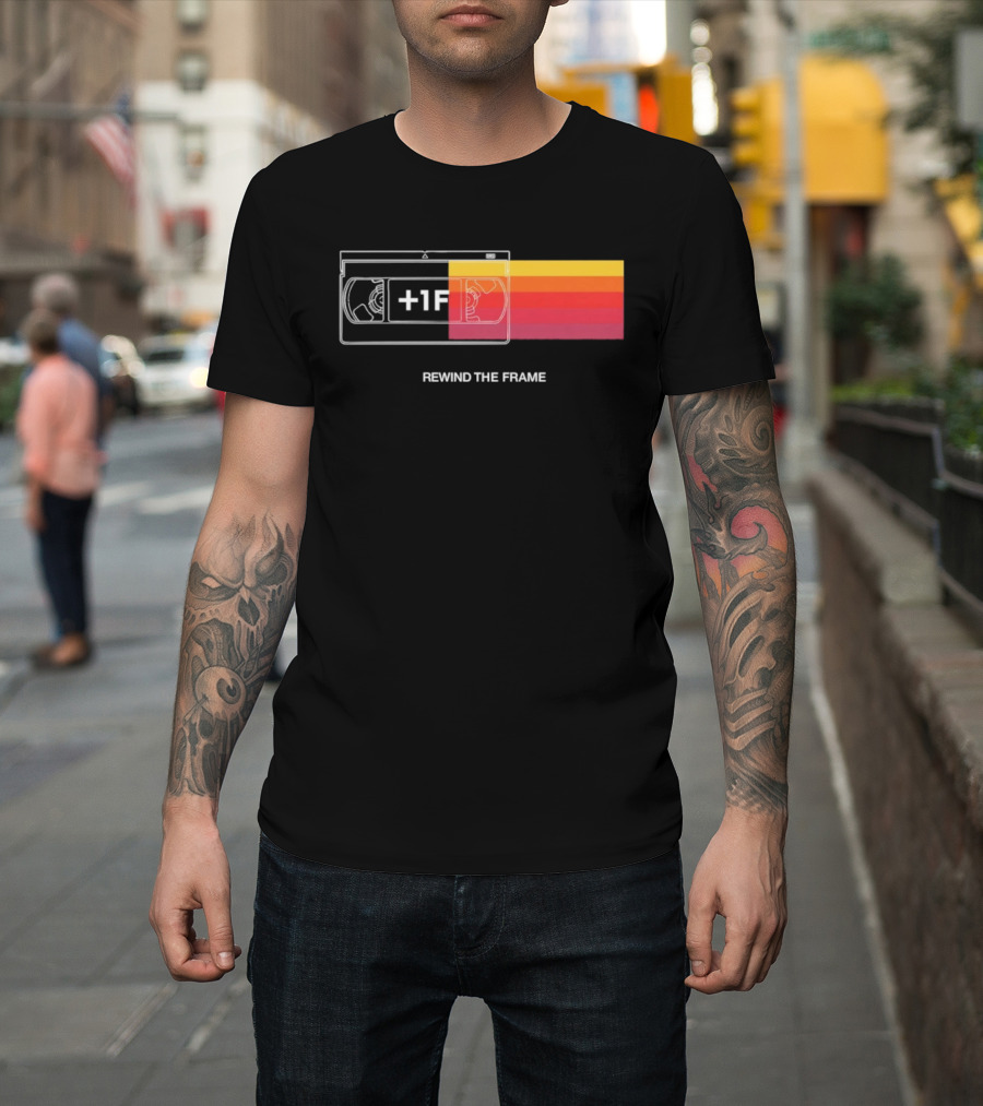 Rewind The Frame Retro VHS Tape 80s Aesthetic T-Shirt