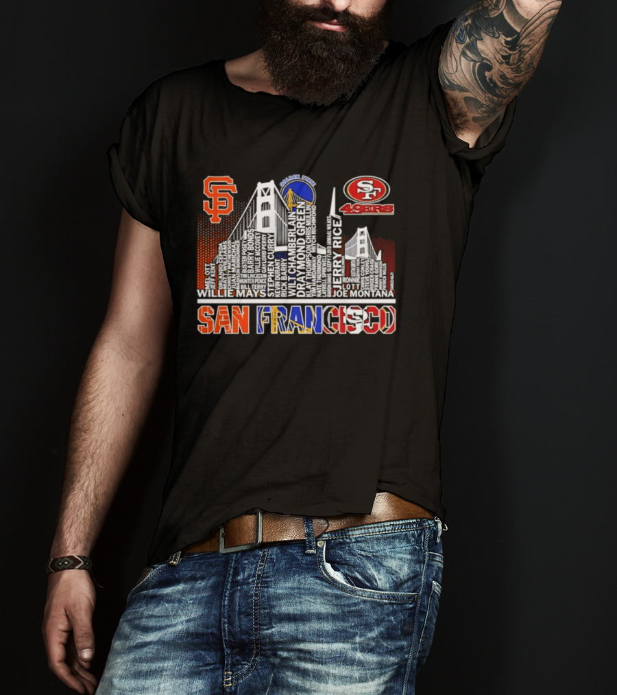 San Francisco Giants Warriors 49ers Skyline T-Shirt