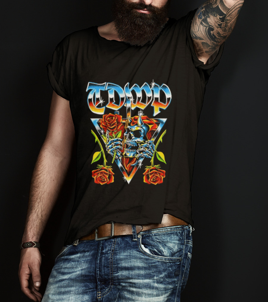 TDWP Devil Skull Roses Metalcore Band T-Shirt