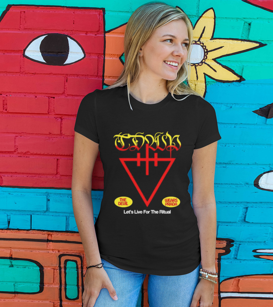 The Devil Wears Prada Ritual Inverted Triangle Symbol Let's Live For The Ritual T-Shirt