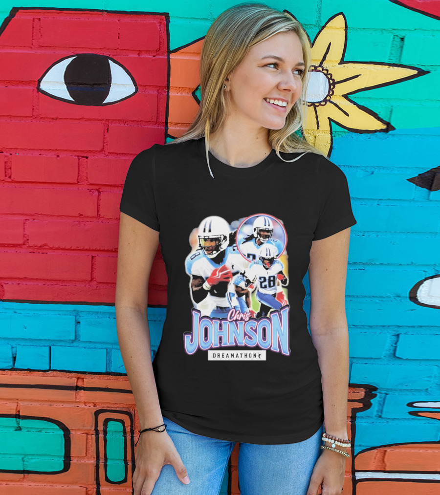 Chris Johnson NFL Dreamathon Tennessee Titans Football 28 T-Shirt