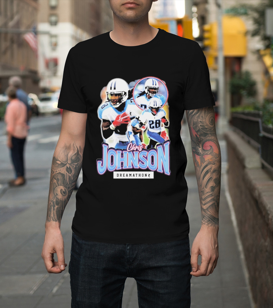 Chris Johnson NFL Dreamathon Tennessee Titans Football 28 T-Shirt