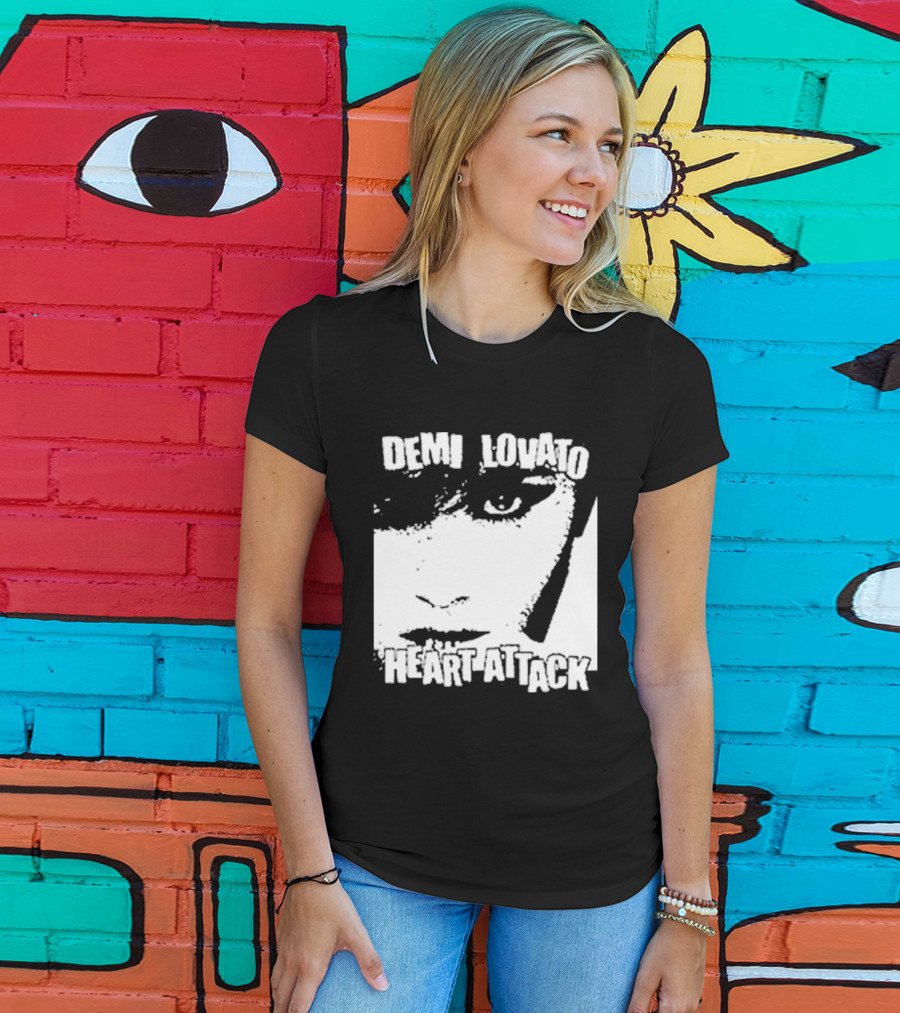 Demi Lovato Heart Attack Anniversary Face T-Shirt