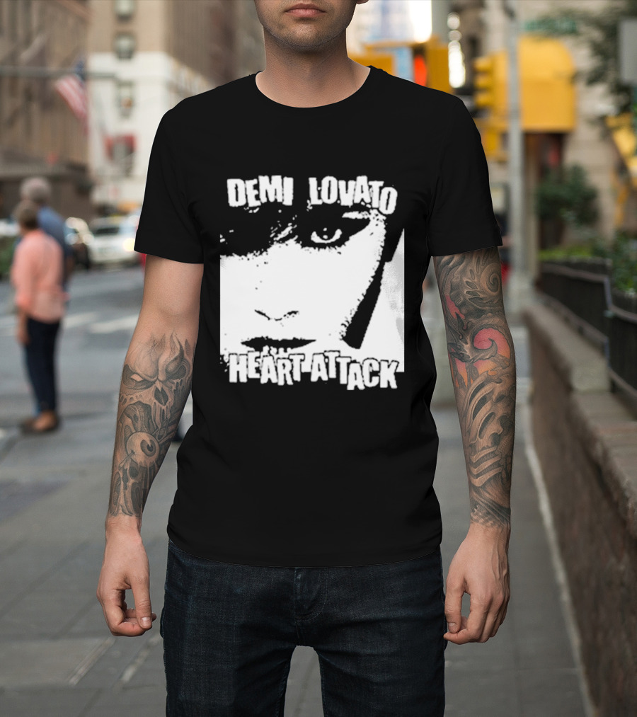 Demi Lovato Heart Attack Anniversary Face T-Shirt