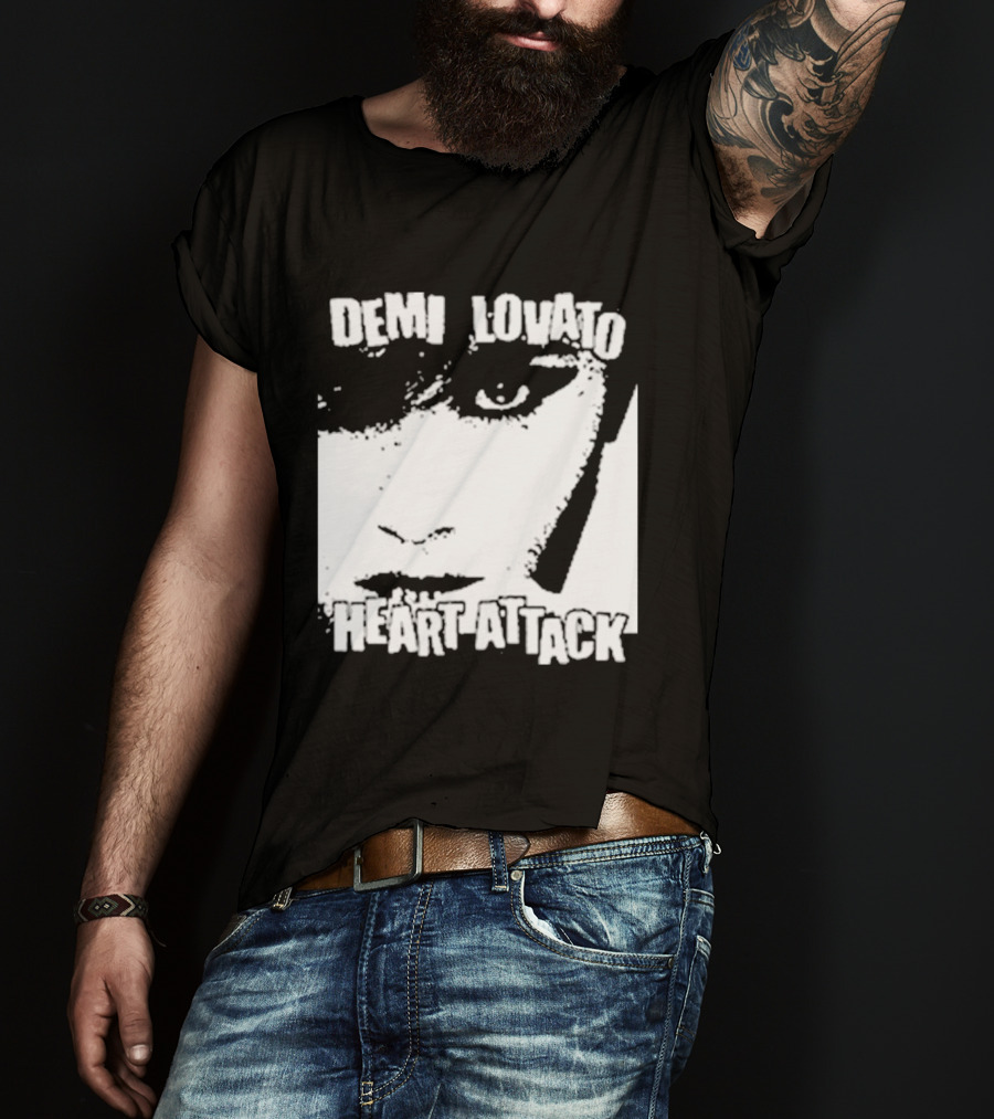 Demi Lovato Heart Attack Anniversary Face T-Shirt