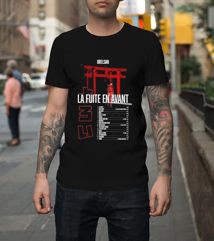 Orelsan La Fuite En Avant Rouge Tour Dates 2024 T-Shirt