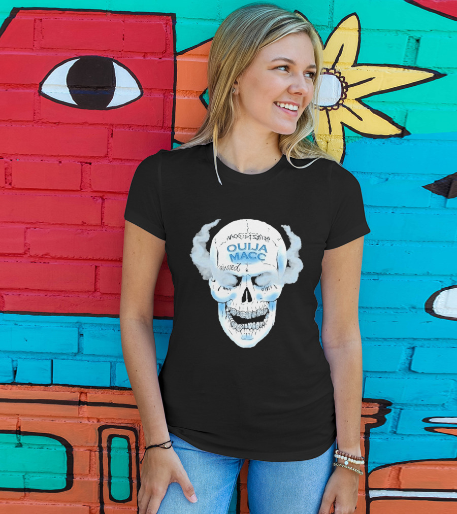 Ouija Macc Skull Blessed Trash Smoke Effect Design D 977 T-Shirt