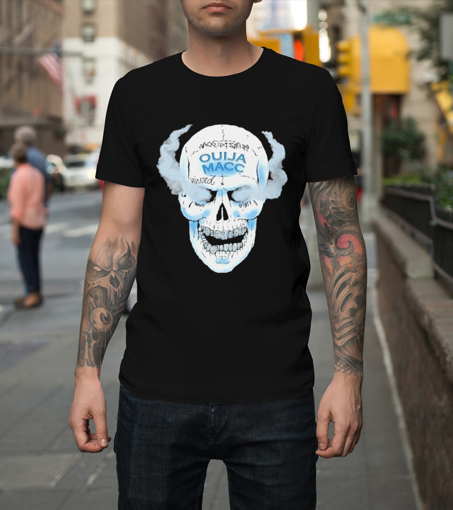 Ouija Macc Skull Blessed Trash Smoke Effect Design D 977 T-Shirt
