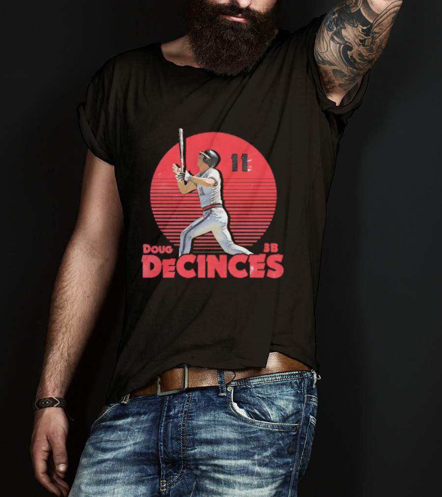 Doug DeCinces 11 California Angels Baseball Legend Player Number T-Shirt