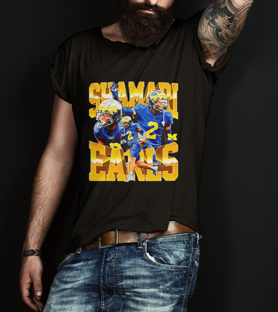 Shamari Earls 2 Michigan Wolverines NCAA Football Player Sports Fan Gear T-Shirt