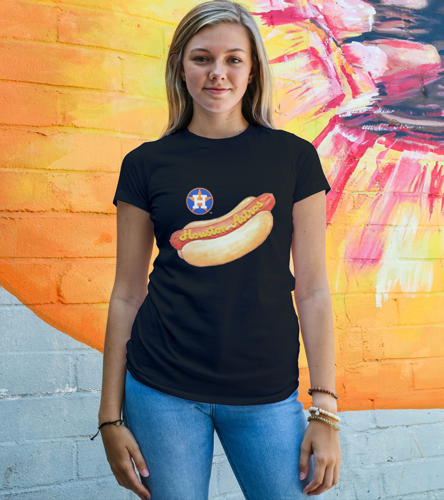 Houston Astros Hot Dog MLB 2026 Season Fan T-Shirt