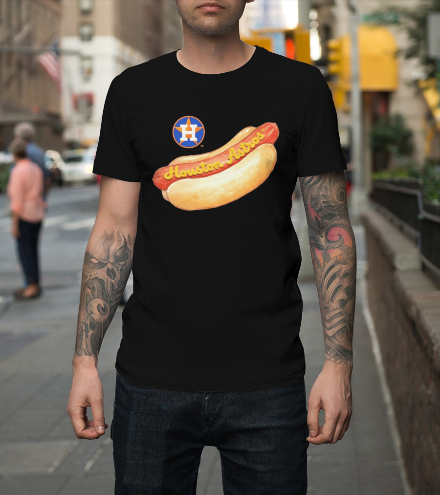 Houston Astros Hot Dog MLB 2026 Season Fan T-Shirt