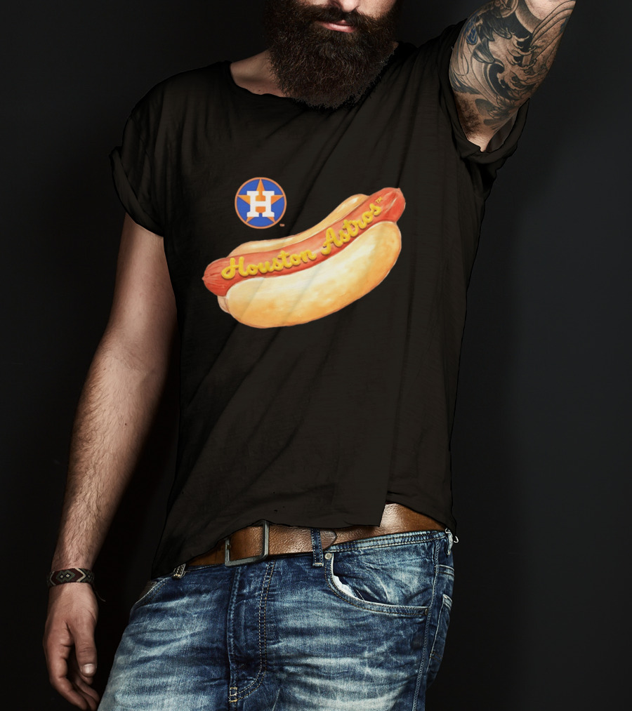 Houston Astros Hot Dog MLB 2026 Season Fan T-Shirt